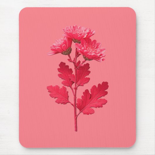 Roze Chrysanthemum Muismat (Voorkant)