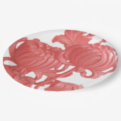 Roze Chrysanthemum Papieren Bordje (Gekanteld)