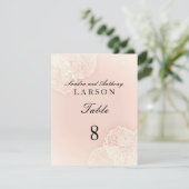 Roze Chrysanthemum Tafel Nummerkaarten Kaart (Staand voorkant)