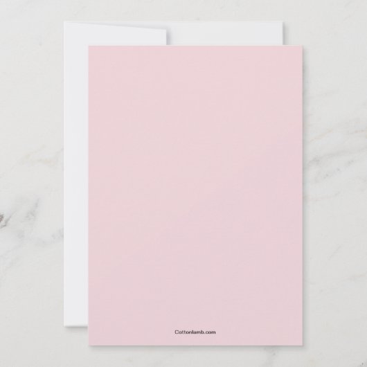 Roze Chrysanthemum Uitnodiging (Achterkant)