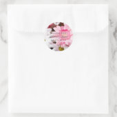 Roze chrysanthemum ventilator Dank je wel Stickers (Tas)