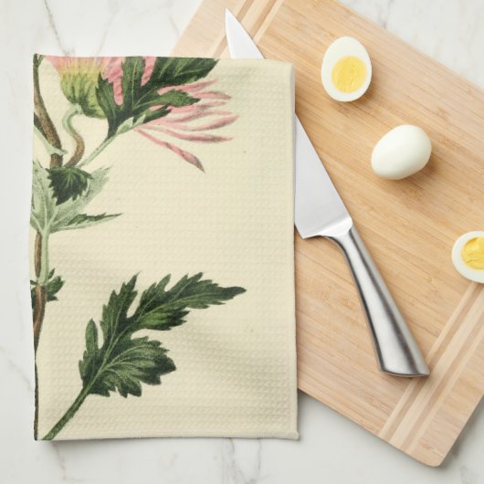  roze chrysanthemum ventilator theedoek (Quarter Fold)