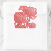 Roze Chrysanthemum Vierkante Sticker (Tas)