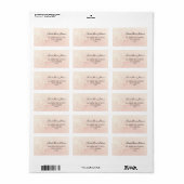 Roze Chrysanthemum Wedding Return Label (Full Sheet)