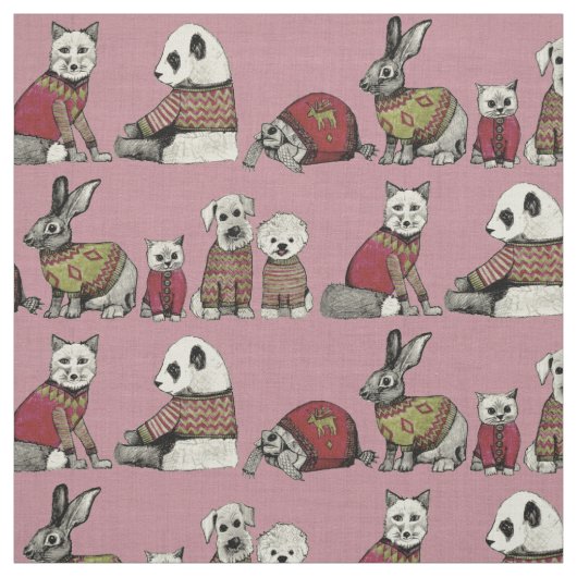  roze chums stof (Swatch)