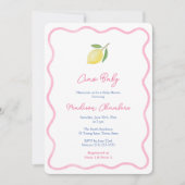 Roze Ciao Baby Lemon Girl Baby shower Kaart (Voorkant)