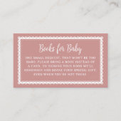 Roze Cielito Lindo Baby shower Boeken voor Baby Informatiekaartje (Voorkant)