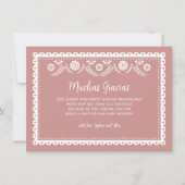 Roze Cielito Lindo Baby Shower Hartelijk Dank Bedankkaart (Voorkant)