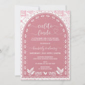 Roze Cielito Lindo Baby shower Invitation Kaart (Voorkant)