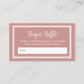 Roze Cielito Lindo Baby shower Luier Raffle Informatiekaartje (Voorkant)