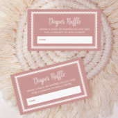 Roze Cielito Lindo Baby shower Luier Raffle Informatiekaartje