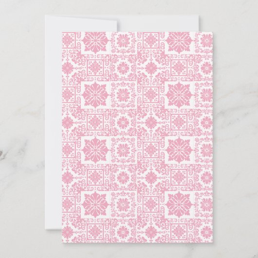 Roze Cielito Lindo Baby shower Uitnodiging (Achterkant)