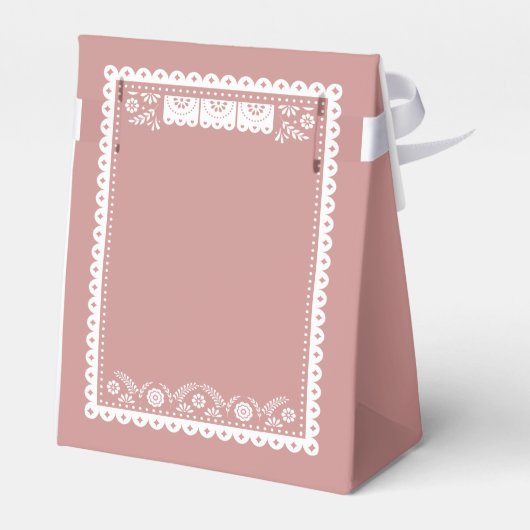 Roze Cielito Lindo Mexicaans Baby shower Bedankdoosjes (Achterkant)