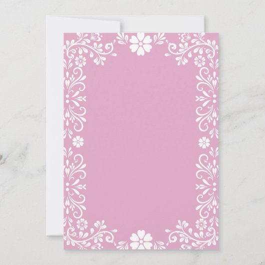 Roze Cielito Lindo Mexicaans Baby shower Kaart (Achterkant)