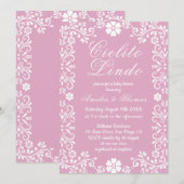 Roze Cielito Lindo Mexicaans Baby shower Kaart (Voorkant / Achterkant)