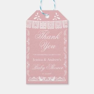 Roze Cielito Lindo Mexicaans cadeau voor babyfeest Cadeaulabel