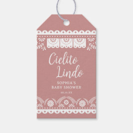 Roze Cielito Lindo Talavera Mexicaanse Baby Shower Cadeaulabel