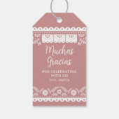Roze Cielito Lindo Talavera Mexicaanse Baby Shower Cadeaulabel (Achterkant)