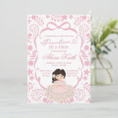 Roze Cielito Lindo Talavera Patroon Presentatie Kaart (Staand voorkant)