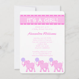 Roze Circus Baby shower is een meisje Schattig Kaart