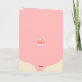 Roze Circus Cake Happy Birthday Photo Card Kaart (Achterkant)
