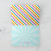 Roze Circus Carnaval gepersonaliseerd Dank u Bedankkaart (Binnen)