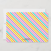 Roze Circus Carnival Birthday Party Ticket Kaart (Achterkant)