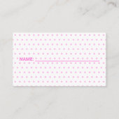Roze Circus Cute Elephant Diaper Raffle Ticket Informatiekaartje (Achterkant)
