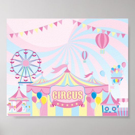 Roze Circus Poster (Voorkant)