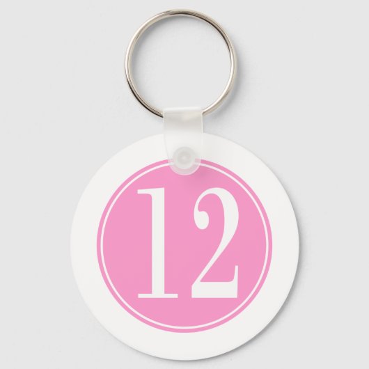Roze cirkel #12 sleutelhanger (Voorkant)