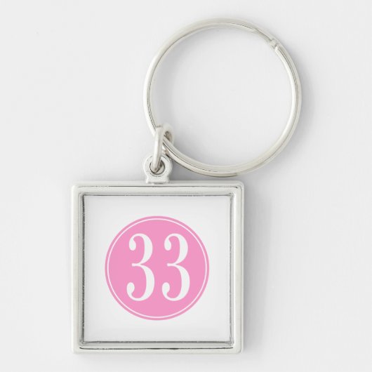 Roze cirkel #33 sleutelhanger (Voorkant)