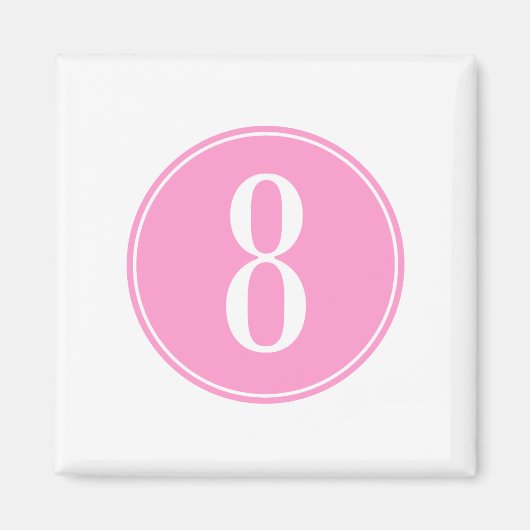 Roze cirkel #8 magneet (Voorkant)
