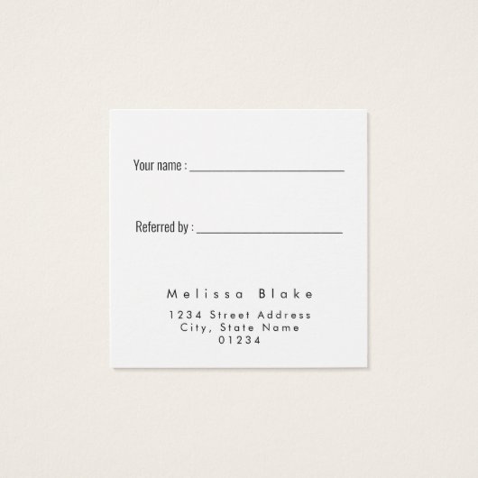 roze cirkel design verwijzingskaart vierkante visitekaartjes (Achterkant)