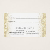 roze cirkel design verwijzingskaart visitekaartje (Achterkant)