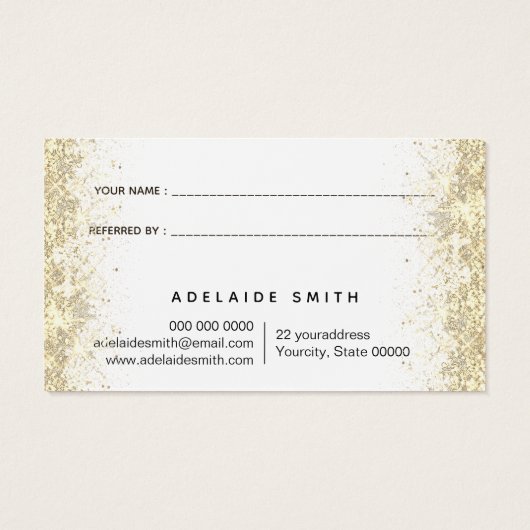 roze cirkel design verwijzingskaart visitekaartje (Achterkant)