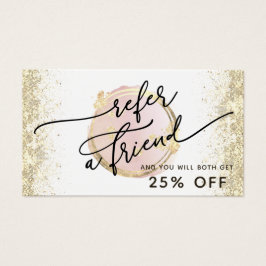 roze cirkel design verwijzingskaart visitekaartje