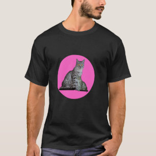 Roze Cirkel met 2 Kitty Katten T-shirt
