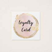 roze cirkel ontwerp loycard vierkante visitekaartjes (Voorkant)