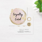 roze cirkel ontwerp loycard vierkante visitekaartjes (Bureau)