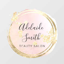 roze cirkel ontwerp raamsticker