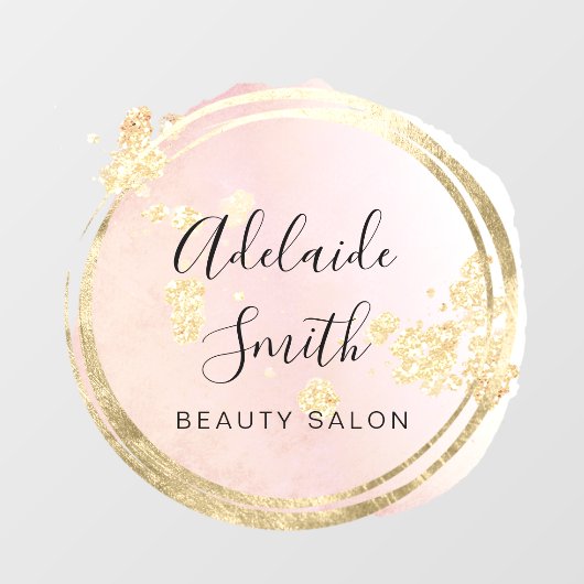 roze cirkel ontwerp raamsticker (Vel)