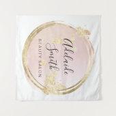 roze cirkel ontwerp wandkleed (Voorkant (horizontaal))