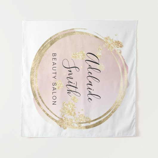 roze cirkel ontwerp wandkleed (Voorkant (horizontaal))