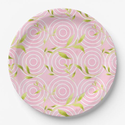Roze Cirkel Papieren Bordje (Voorkant)