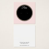 Roze  Cirkel Studie Verzamelhouder Vierkante Visitekaartjes (Voorkant /achterkant)