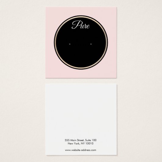 Roze  Cirkel Studie Verzamelhouder Vierkante Visitekaartjes (Voorkant /achterkant)