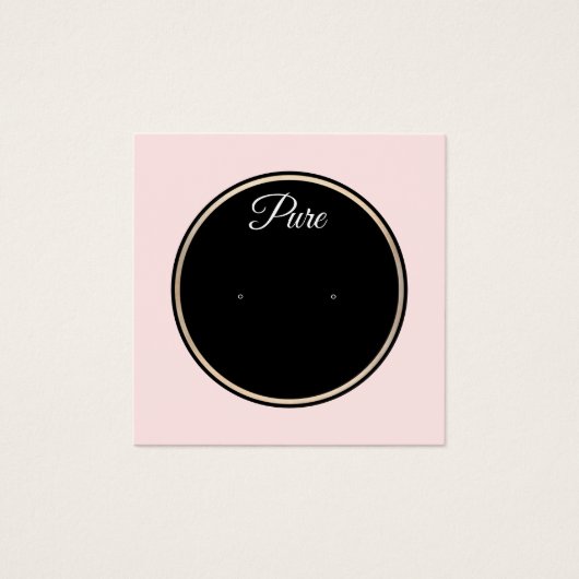 Roze  Cirkel Studie Verzamelhouder Vierkante Visitekaartjes (Voorkant)