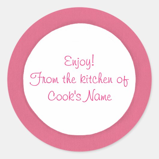 Roze Cirkel Uit de Keuken van Deksel Stickers (Voorkant)
