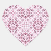  Roze Cirkelpatroon Romantisch Hart Sticker (Voorkant)