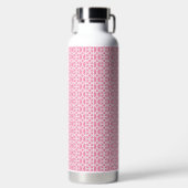Roze Cirkelpatroon Waterfles (Voorkant)